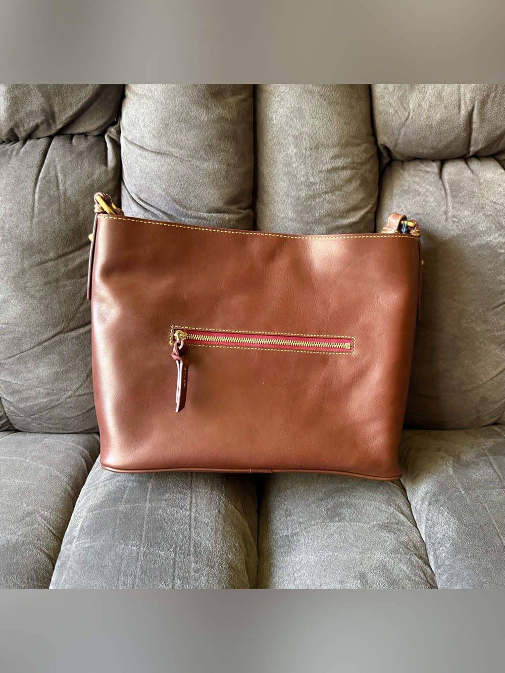 Dooney & Bourke Florentine Large Sac Shoulder Bag in Chestnut 🌰 - Picture 5 of 15